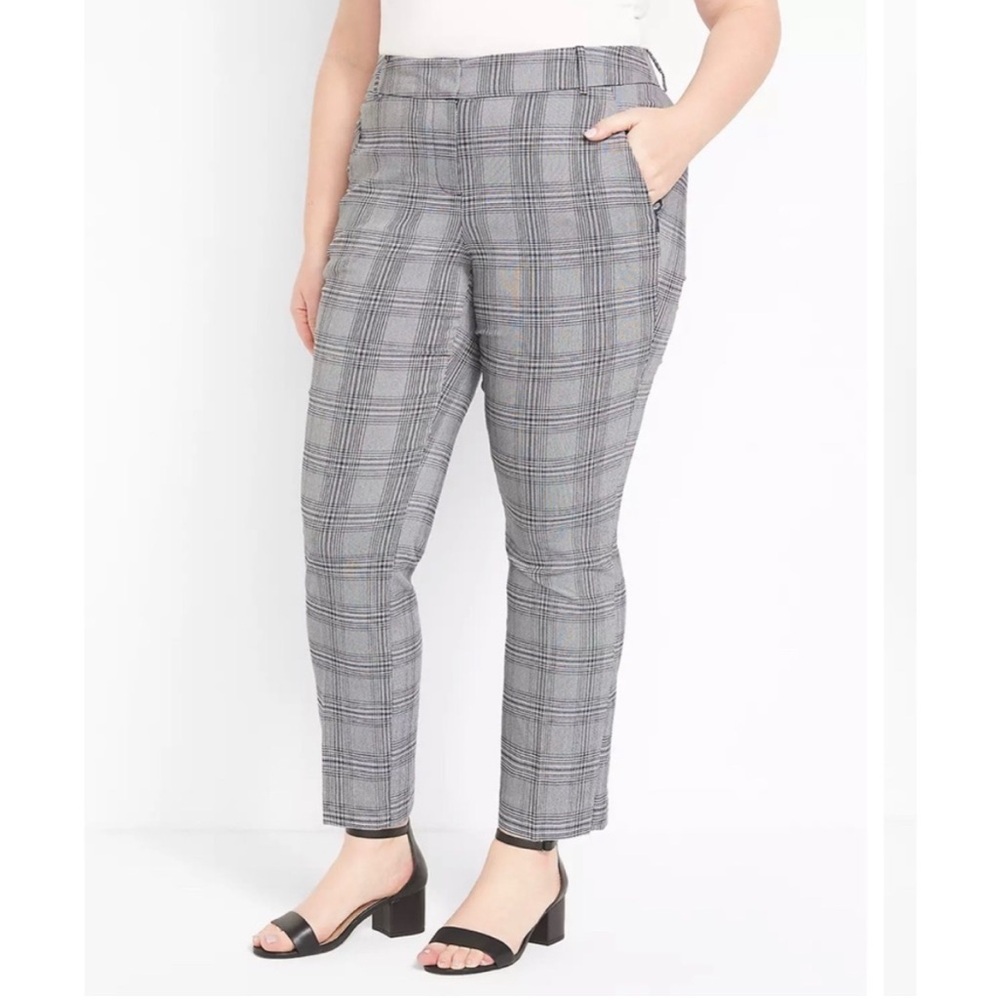 Lane Bryant The Allie plaid skinny ankle pants 28 A14